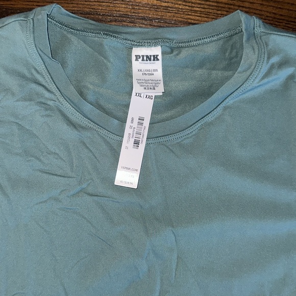 PINK VS  SUPER SOFT SHORT SLEEVE TEES IN BROWN & GREEN. NEW WITH TAGS. - Picture 5 of 12